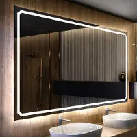 Artforma Badspiegel 200x60 cm - mit LED Beleuchtung - LED Farbe Kaltweiß 7000K - Individuell Nach Maß - Beleuchtet Wandspiegel Lichtspiegel Badezimmerspiegel | Lichtschalter: Touch Schalter |LED137