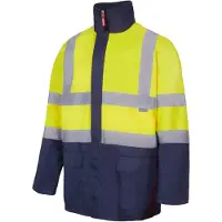 VELILLA 306003 4-in-1 parka, marineblauw en neongeel, maat L