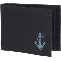OXMOX Geldbörse New Cryptan RFID Protect Pocketbörse Freedom Anchor Print Cyan Black schwarz