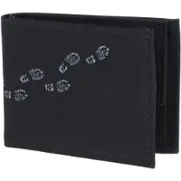 OXMOX Geldbörse New Cryptan RFID Protect Pocketbörse Footsteps 2.0 Print Grey Black schwarz