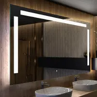 Artforma Badspiegel 130x70 cm - mit LED Beleuchtung - LED Farbe Kaltweiß 7000K - Individuell Nach Maß - Beleuchtet Wandspiegel Lichtspiegel Badezimmerspiegel | Lichtschalter: Touch Schalter |LED134