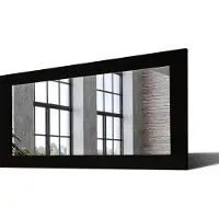 Artforma 190x70 Rechteckig Rustikale Wandspiegel mit Rahmen massivholz Eichenholz Horizontal | Individuell Spiegel Nach Maß | LDR224 Oak Black Gealterte Oberfläche