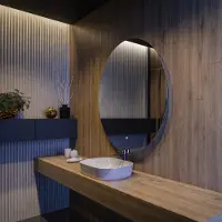 Artforma Badspiegel 60x60 cm - Vertikal mit LED Beleuchtung - LED Farbe Neutrallweiß 4500K - TAO110 - Individuell Nach Maß - Beleuchtet Wandspiegel Lichtspiegel Badezimmerspiegel