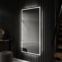 Artforma Badspiegel 70x150 cm - mit LED Beleuchtung - LED Farbe Kaltweiß 7000K - Individuell Nach Maß - Beleuchtet Wandspiegel Lichtspiegel Badezimmerspiegel | PIO049