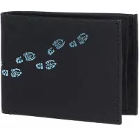 OXMOX Geldbörse New Cryptan RFID Protect Pocketbörse Footsteps 2.0 Print Cyan Black schwarz
