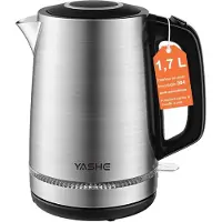 YASHE Edelstahl-Wasserkocher FK-1907, 1,7 L, 2200 W