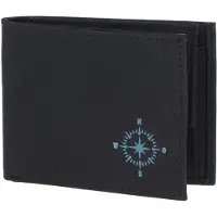 OXMOX Geldbörse New Cryptan RFID Protect Pocketbörse Windrose 2.0 Print Cyan Black schwarz