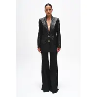 BENU Damen Schwarzer Lederblazer