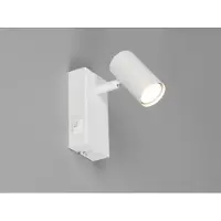 Meine Wunschleuchte LED Wandstrahler Weiß mit Schalter, Spot schwenkbar, Schlafzimmer & Wohnzimmer