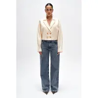 BENU Damen Kurzer Buttergelber Blazer