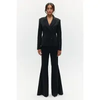 BENU Damen Schwarzer Zweireihiger Blazer