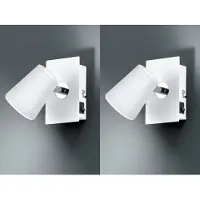 Meine Wunschleuchte LED Wandstrahler 2er Set Weiß matt Spot schwenkbar 6,5W - Schlafzimmerleuchten