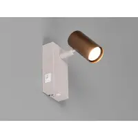 Meine Wunschleuchte LED Wandstrahler Coffee mit Schalter, Spot schwenkbar, Wohnzimmer Schlafzimmer