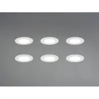 Meine Wunschleuchte LED Decke Einbaustrahler 230V 6er Set dimmbar 2 Lichtfarben flach rund Ø 8,5cm