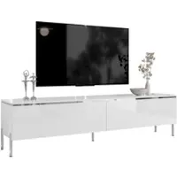 Lookway TV-Schrank AURORA SILVER 180?cm auf verchromten geraden Beinen