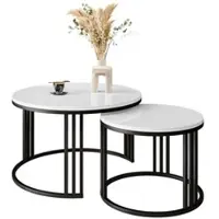Lookway Runder Couchtisch 2in1 LORI Hochglanz