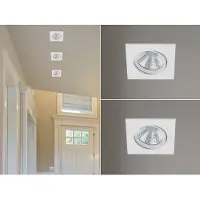 Meine Wunschleuchte 2 LED Einbaustrahler Decke eckig schwenkbar dimmbar Weiß matt 5,5W Deckenlampen