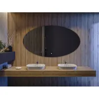 Artforma Badspiegel 80x60 cm - Horizontal mit LED Beleuchtung - LED Farbe Neutrallweiß 4500K - TEL109 - Individuell Nach Maß - Beleuchtet Wandspiegel Lichtspiegel Badezimmerspiegel