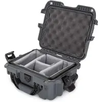Nanuk Case w/ Padded Divider Graphite Interior 239x188x140mm