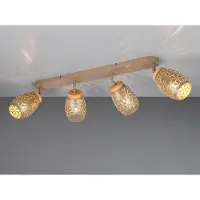 Meine Wunschleuchte LED Deckenstrahler 4-flammig ausgefallene Deckenleuchte Flurlampe Coffee, B:74cm