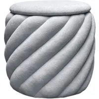 Lookway POUF NOEL gepolstert mit Stauraum grau