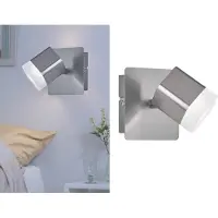 Meine Wunschleuchte 2 keine LED Wandstrahler 1 flammig Silber matt 10x10xcm - Treppenhausbeleuchtung