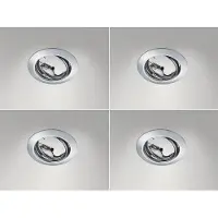 Meine Wunschleuchte 4 Runde Einbaustrahler Decke schwenkbar Ø 3,8cm Chrom glänzend GU10 Deckenlampe