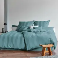Cotonea Satin Bio Bettwäsche Superbe 200x220 cm + 2x 80x80 cm | atlantik - blau