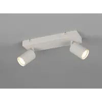 Meine Wunschleuchte Moderner LED Deckenstrahler 2-flammig Grau für Schlafzimmer, Flur & Wohnzimmer