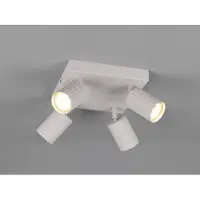 Meine Wunschleuchte Moderner LED Deckenstrahler 4-flammig Grau für Schlafzimmer, Wohnzimmer & Flur