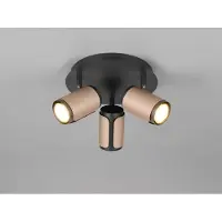 Meine Wunschleuchte LED Deckenstrahler 3-flammig Metall Schwarz / Coffee Spots schwenkbar, Ø 30cm
