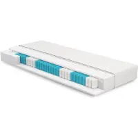 Meisterschlaf Taschenfederkernmatratze 100x220 - ROY - H3 bis 100kg - Allergiker - Schwitzen - 7-Zonen - Mittelfest - Matratze 100x220