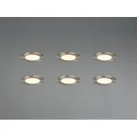 Meine Wunschleuchte LED Decke Einbaustrahler 230V 6er Set dimmbar 2 Lichtfarben flach rund Ø 8,5cm