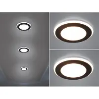 Meine Wunschleuchte LED Decken Einbauleuchten Set Schwarz Einbaustrahler Ø 14,8cm Flurbeleuchtung