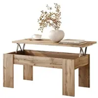 Lookway Ausklappbarer Couchtisch APERTO, Wotan Eiche