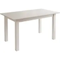 Lookway ARTON 140 cm ausziehbarer Tisch, Tischplatte Farbe: Weiß, Weiße Beine