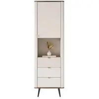 Lookway REGAL schmal AUTUMN 1D3S mit Schubladen, Kaschmir / Nussbaum