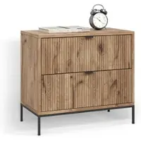 Livinity NACHTTISCH Aterno Viking Oak mit 2 Schubladen