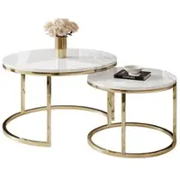Lookway Runder Tisch CIRI 2in1 Goldchrom