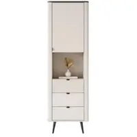 Lookway REGAL schmal AUTUMN 1D3S mit Schubladen, Kaschmir / Grauer Stein