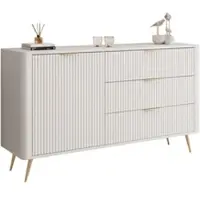 Lookway SIDEBOARD SCARLETT 138 1D3S MIT SCHUBLADEN BEIGE + GOLD