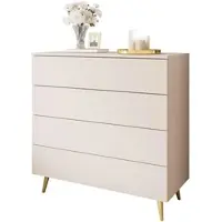 Lookway KOMMODE AURA KASCHMIR 4S mit Schubladen Goldene Beine