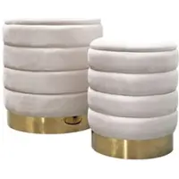Lookway POUF-SET MIRELLE gepolstert beige