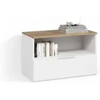 Livinity KOMMODE Piave Weiß/Sonoma mit 1 geschlossenem Fach