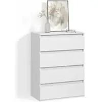 Livinity KOMMODE Garda Weiß 74 x 99.6 cm mit 4 Schubladen