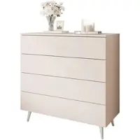 Lookway KOMMODE AURA KASCHMIR 4S mit Schubladen Silberne Beine