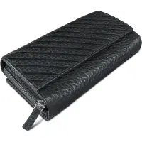 ROYALZ "Orelia" Vintage Leder Geldbörse für Damen Portemonnaie groß mit vielen Fächern RFID-Blocker Brieftasche Querformat