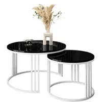 Lookway Runder Couchtisch 2in1 LORI Hochglanz