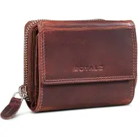 ROYALZ "Liberty" Vintage Portemonnaie Damen klein Leder - kleine Geldbörse mit 7 Kartenfächern - Echtleder Geldbeutel RFID Schutz - viele Fächer Portmonee mit extra Münzfach