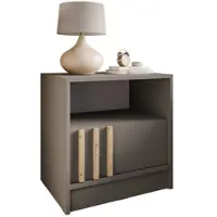 Lookway NACHTTISCH NELA mit Lamellen Grau/Artisan